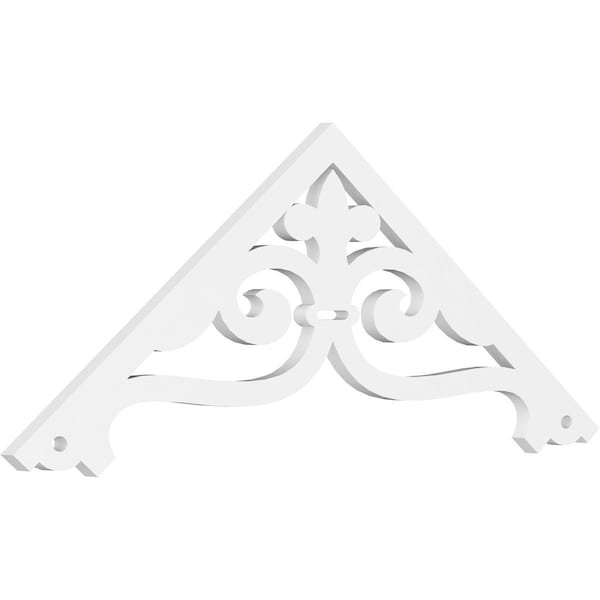 Ekena Millwork Pitch Finley Architectural Grade PVC Gable Pediment, 48"W x 18"H x 1"P (9/12) GPP048X018X100FIN - main